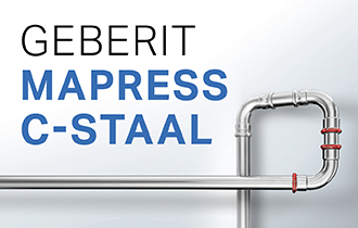Geberit Mapress C-staal gesloten circuits, snel verperst